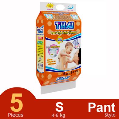 Thai Pant System Baby Diapers (S Size) (4-8kg) (5pcs) image
