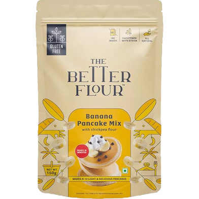 The Better Flour No Maida Banana Pancake Mix - 150gm image