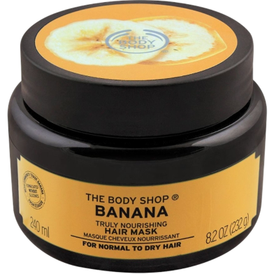 The Body Shop Banana Truly Nourishing Hair Mask 240ml (Made in UK) image
