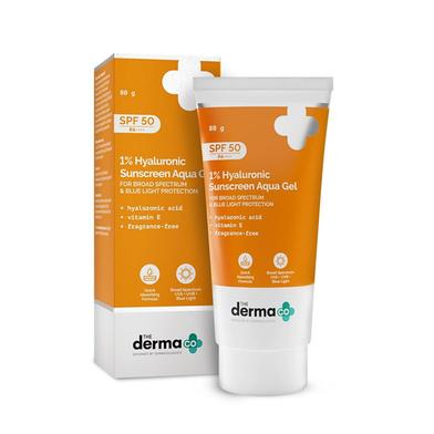 The Derma Co 1percent Hyaluronic Sunscreen SPF 50 Aqua Gel - 80g image