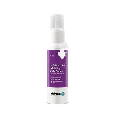 The Derma Co 1percent Salicylic Acid Exfoliating Scalp Serum - 50ml | Reduces Dandruff and Oil Control | Fragrance-Free image