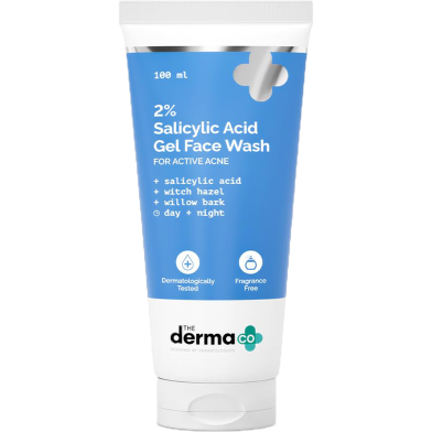 The Derma Co 2 percent Salicylic Acid Gel Face Wash 100 ml -525088277 image