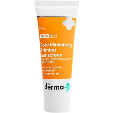 The Derma Co Pore Minimizing Priming Sunscreen with SPF 50 and PA plus plus plus - 50g image