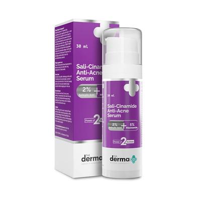 The Derma Co Sali-Cinamide Anti-Acne Serum - 30ml | Reduce Acne and Acne Marks with 2percent Salicylic Acid and 5percent Niacinamide image