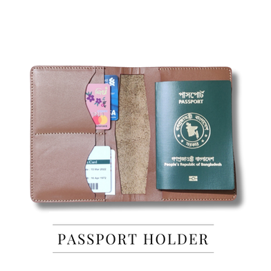 The Men's Code Brown Leather Passport Holder - MPC002 image