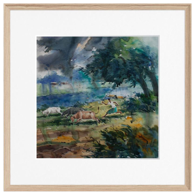 The Storm, Watercolor - (26x26)inches image