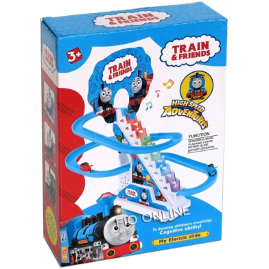 Thomas Train Track Set Toy Electric Staircase Slide Track Set Toy image