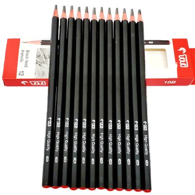 Joytiti Artist Drawing Black Lead Pencils 10B 12 Pencils/Box image