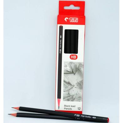 Joytiti Artist Drawing Black Lead Pencils HB 12 Pencils/Box image