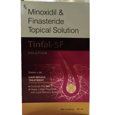 Tinfal F Minoxidil 5/0.1percent Solution with Finasteride Topical Solution - 60 ml image