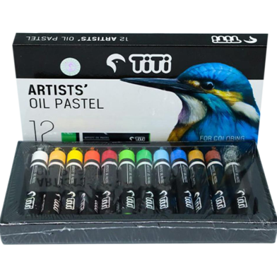 Titi Artist's Oil Pastel color, Box for professional Artists - 12 Shades image