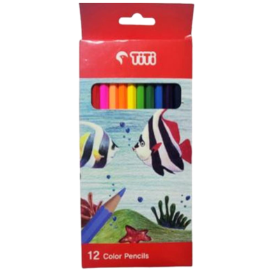 Titi colour drawing pencils for kids 12big( best for gift ) image