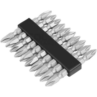 Tolsen 10 Pcs Double End Screwdriver Bits Set Industrial Quality with Magnet image
