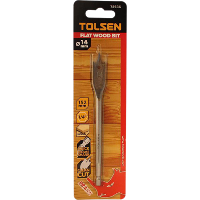 Tolsen 14mm Flat Wood Bit image