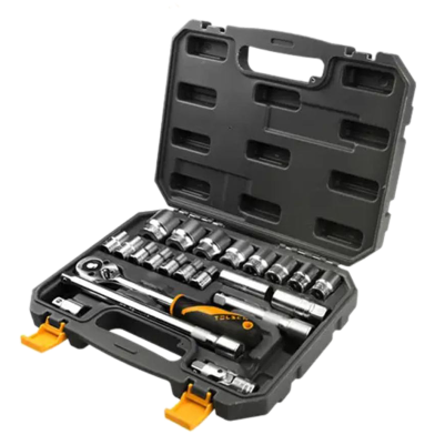 Tolsen 22 Pcs 1/2 inch Socket Set Ratchet Wrench Set Industrial Series image