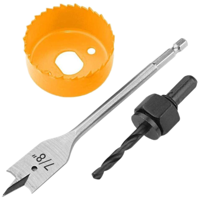 Tolsen 3Pcs Door Lock Knob Installation Hole Saw Set Model 75868 Tolsen Tools and More Rokomari