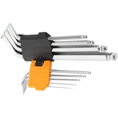 Tolsen 9 Pcs Ball Point Long Arm Hex Key Set image