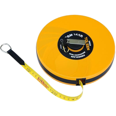 Tolsen onstriction Imperial Metric Fiberglass 50 M 165 FT Measuring Tape Reel image