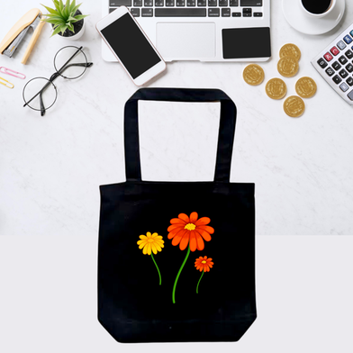Top Handle Tote Canvas Bag With Zipper (BF-071) image