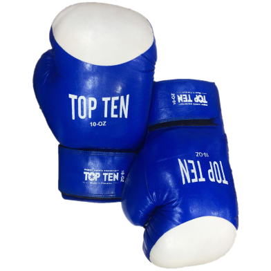 Top Ten Boxing Gloves Leather Blue Size 10oz image