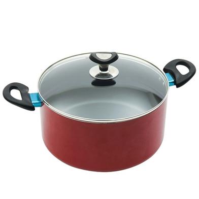 Topper Non Stick Glamour Casserole with Lid Red- 24 cm image