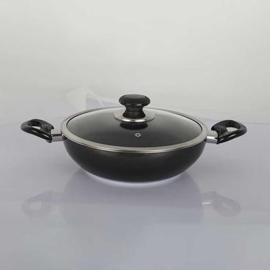 Topper Non Stick Regular Karai with Lid (Black) - 22 CM image