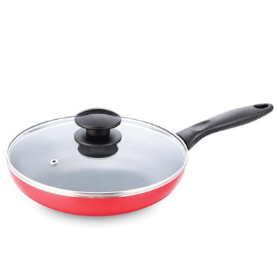 Topper Nonstick Fry Pan With Lid Red- 22 Cm image