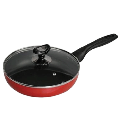 Topper Nonstick Glamour Fry Pan With Lid Red - 22 Cm image
