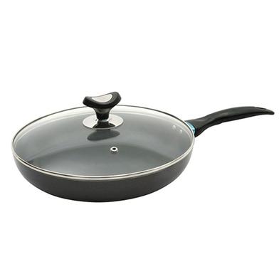 Topper Nonstick Glamour Fry Pan With Lid Ash- 26 Cm image