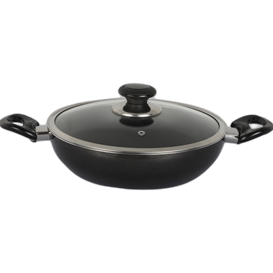 Topper Nonstick Karai With Lid Black 26 Cm image