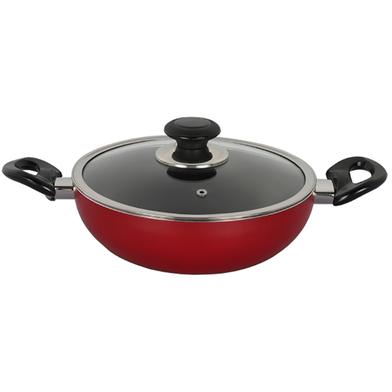 Topper Nonstick Karai With Lid Red 26cm image