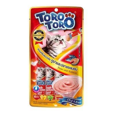 Toro Toro Lickable Creamy Cat Treat Tuna and Salmon 5 x 15g image