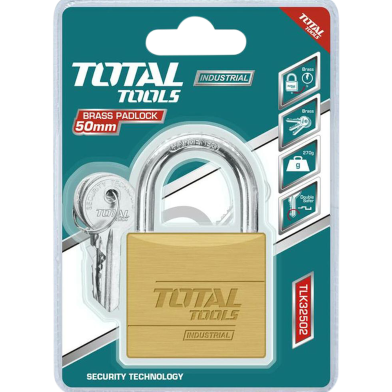 Total Heavy Duty Brass Padlock 50mm image