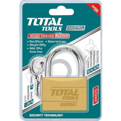 Total Heavy Duty Brass Padlock 60mm image
