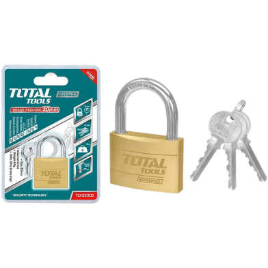 Total Heavy duty brass padlock 30 mm image
