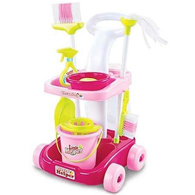 Toyshine Little Helper Cleaning Trolley Cart '35' with Many Cleaning Accessories image