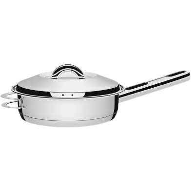 Tramontina Sauce Pan 28cm Flate with lid , handle and tri-ply base - 62500/280 image