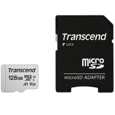 Transcend 128GB USD300S-A UHS-I U3A1 MicroSD Card With Adapter image