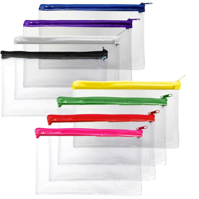 Transparent Exam Pencil Pouch Assorted image