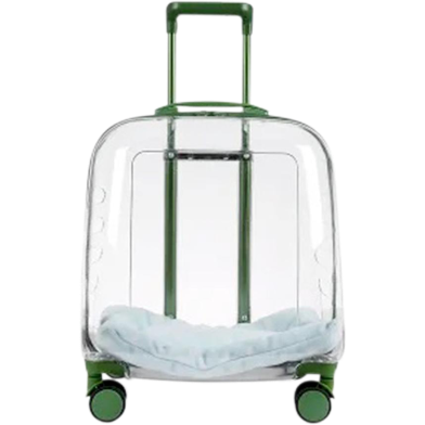 Transparent Pet Cat Kitten Puppy Dog Luggage Trolley Carrier image