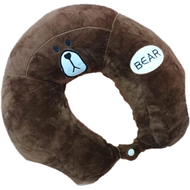 Travel Print Neck Pillow- Chocolate image