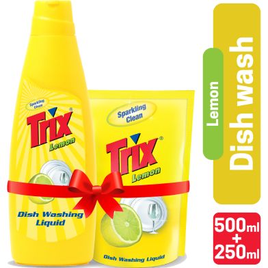 Trix Dishwashing Liquid Combo Pack (500 ml Plus 250 ml) image