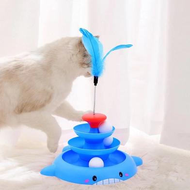 Turntable Roller Balls Cat Toys, Interactive For Indoor Cats Ball Toy Tower image