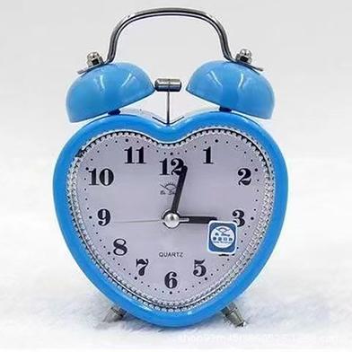 Twin Bell Alarm Table Clock Love Retro Gonti Blue image