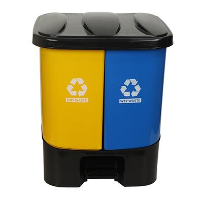 RFL Twin Paddle Bin 30L - Yellow And Royal Blue image