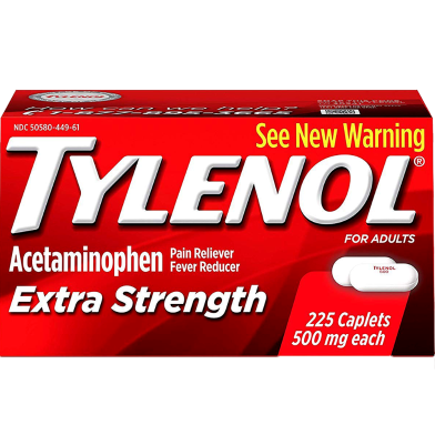 Tylenol Extra Strength 500mg Acetaminophen, Pain Reliever And Fever Reducer - 225 Tablets image