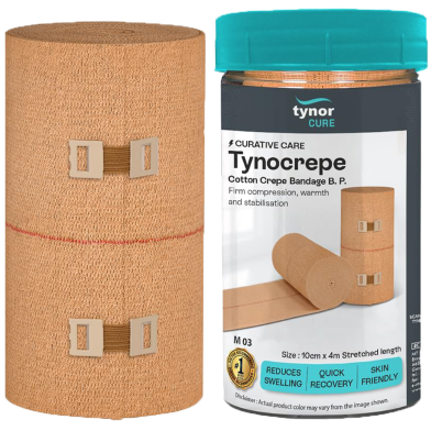 Tynor Tynocrepe cotton bandage, Beige, 6 inches, 1 Unit image