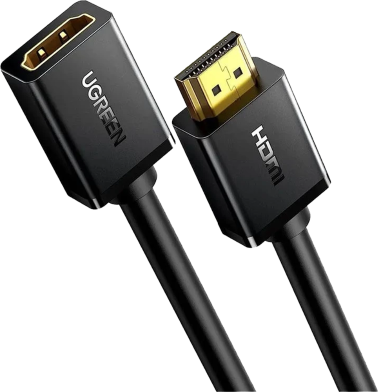 UGREEN 10141 HDMI Male to Female Cable 1m (Black) HD107 image