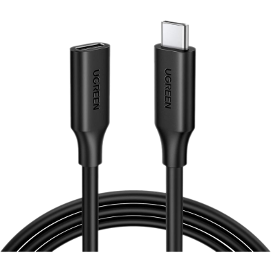 UGREEN 10387 USB-C/M to USB-C/F Gen2 5A Extension Cable 1m (Black)#US353 image