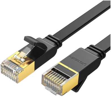 UGREEN 11262 Cat 7 U/FTP Lan Cable Flat Design 3m (Black) NW106 image